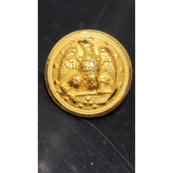 Vtg US Naval Academy Double-Breasted Wool Pea Coat Gold Buttons - Picture 9 of 10